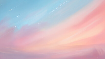 Dreamy Starry Sky and Moonlit Night with Gradient Sky Scenery
