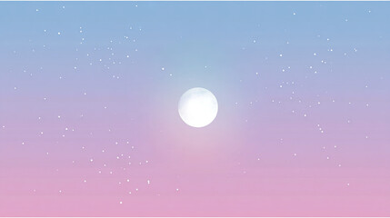 Fototapeta premium Dreamy Starry Sky and Moonlit Night with Gradient Sky Scenery