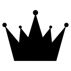 Black Silhouette Crown Icon PNG | Minimal Royal Symbol Download