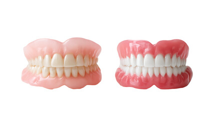 Obraz premium Dental Dentures Set on Transparent Background in Full View