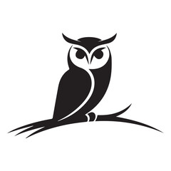 owl sitting on branch