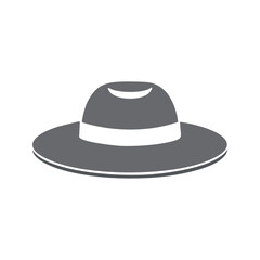 Grey fedora hat with white band headwear accessory