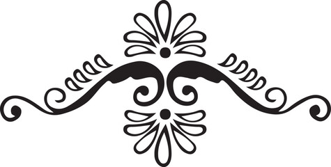 Ornate corner floral design. alpona vector illustration