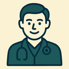 doctor with stethoscope vector