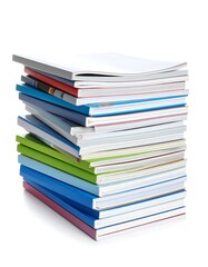 Stack of colorful magazines