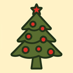 christmas tree vector illustration