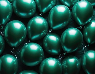 dark green ombre balloons on a solid background fill the entire frame, background, texture