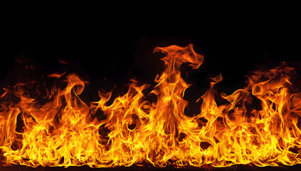 Burning Intensity A Fiery Display of Intense Heat and Energy Against Darkness