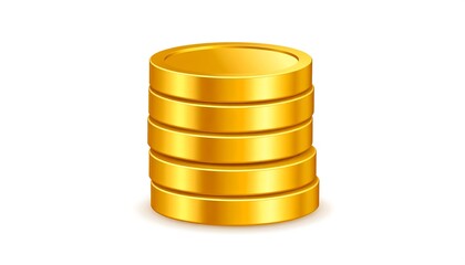 Stack of golden coins