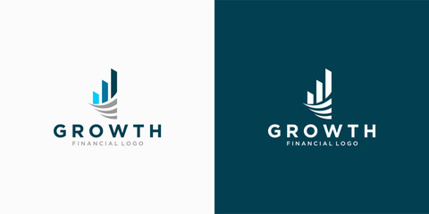 Unique Financial Chart Logo Design Inspiration