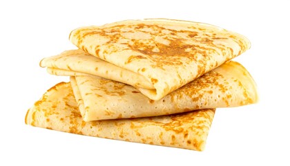 Stack of golden, crispy crepes