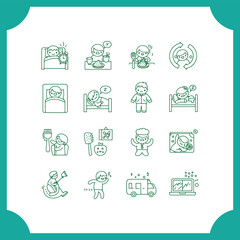 Daily routine of a person from waking up to sleeping.