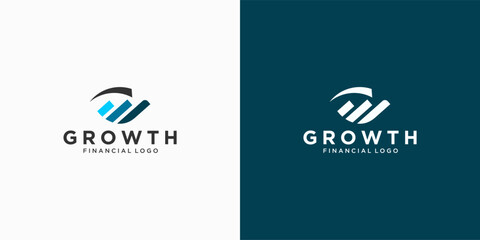 Unique Financial Chart Logo Design Inspiration
