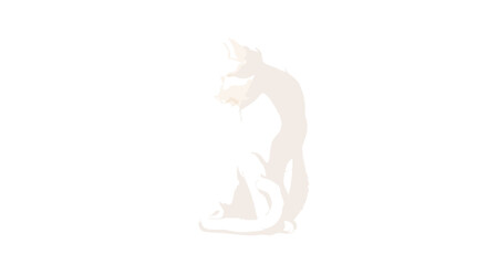 Vector Minimalist Line Art SVG Illustration of a Sitting Cat in Monochrome Style for Web and Digital Design