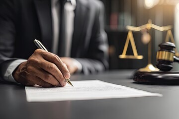 Lawyer signing legal document (3)