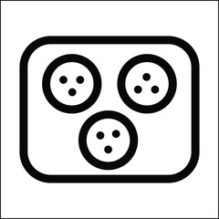 simple cookies pan icon vector, kitchen set icon