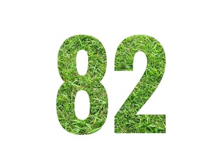 Design number 82 with grass texture isolated on white background