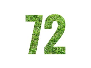 Design number 72 with grass texture isolated on white background