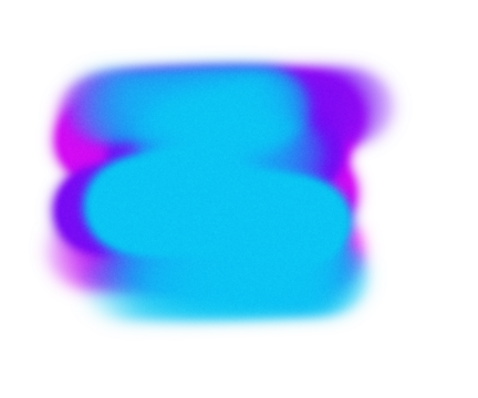 Abstract gradient shape with cyan and violet soft edges, smooth block cutout design, dreamy glowing overlay effect with minimal flowing aesthetic.