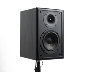 Fototapeta premium Black audio speaker on stand (1)
