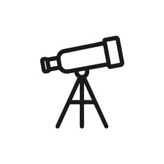 Telescope Icon &ndash; Vector Symbol for Astronomy and Stargazing