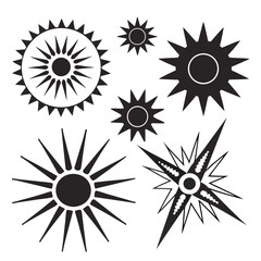 Sunburst starburst graphic elements radial
