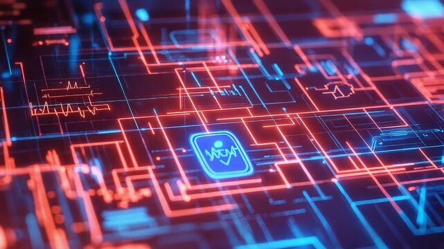Futuristic interface showing medical data and vital signs in augmented reality - Powered by Adobe