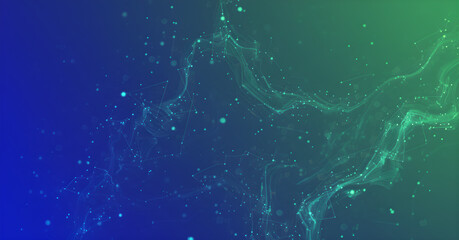 Fototapeta premium Abstract Digital Network Background with Glowing Connections and Gradient Colors