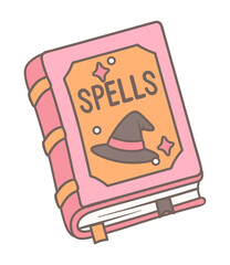 Halloween Witch's Spells Book PNG - Girly Cute Book of Spells