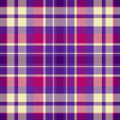 Classic plaid pattern in purple, pink, and beige. Represents tradition, warmth, and style. Ideal for backgrounds, textiles, or graphic design projects.