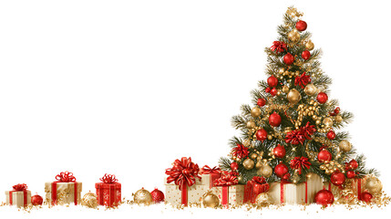 christmas tree and decorations