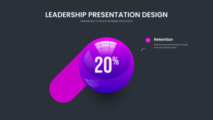 Investor Plan Slideshow Template Vector Illustration. Market Briefing One Option Graph Slide Design. Service Solution 1 Step Chart Frame Layout.