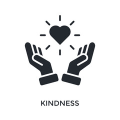 Kindness Icon Glyph Style. Vector Illustration For Graphic Design