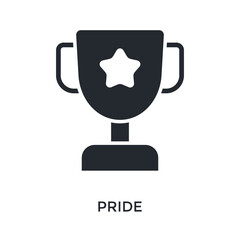 Pride Icon Glyph Style. Vector Illustration For Graphic Design
