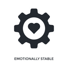 Emotionally Stable Icon Glyph Style. Vector Illustration For Graphic Design