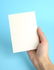 Fototapeta premium Blank card in hand