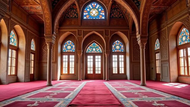 Experience the Spiritual Beauty of Nasir Ol Molk Pink Mosque in Shiraz, Iran - A 4K Video Journey Through Persian Architecture and Prayer