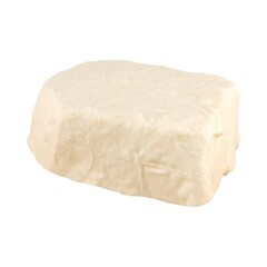 Firm and crumbly goat cheese block