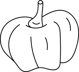 Outlined Pumpkin Doodle