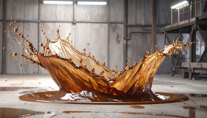 A large, dynamic liquid splash