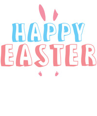 Happy Easter Vector Illustration design T-Shirt	
