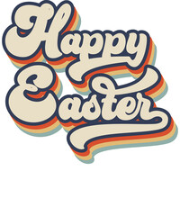 Happy Easter day groovy vector T-Shirt	
