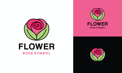 Flower Logo Design Floral symbol Graphic Vector