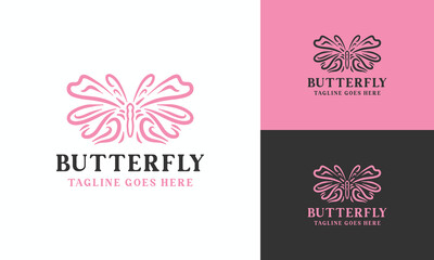Butterfly Logo Design luxury symbol Graphic Vector