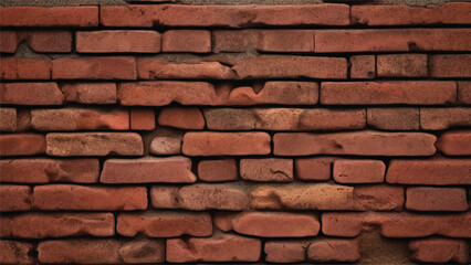 Brick wall background. Brick wall texture. Weathered red brick wall.