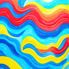 Fototapeta premium Vibrant wavy abstract design