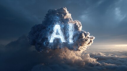 ai in the stormy cloudscape