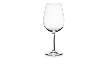 Elegant wine glass isolated on white background, perfect for showcasing your favorite vintage