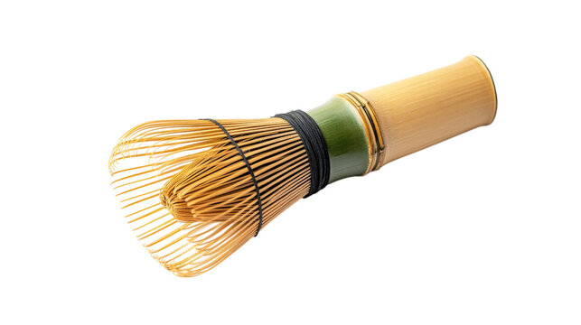 Bamboo Matcha Whisk Tool isolated on a transparent background