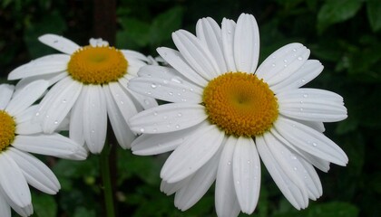 Fototapeta premium Garden Daisies Closeup